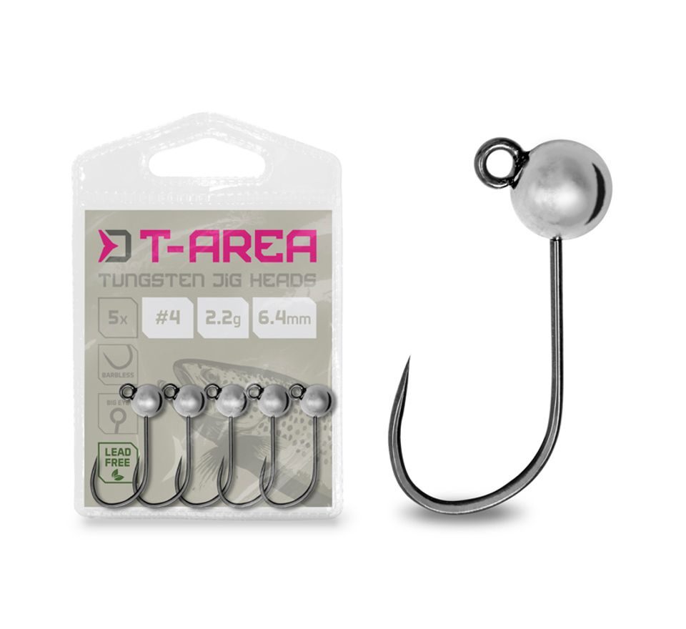 Delphin Jigové hlavičky Wolframové T-Area BL Stříbrné 5ks