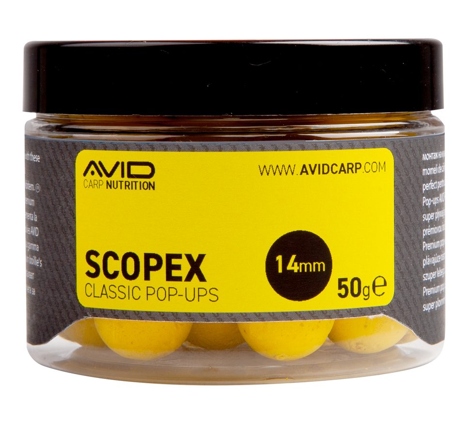 Avid Plovoucí boilie Classic Pop-Ups Scopex 14mm 50g