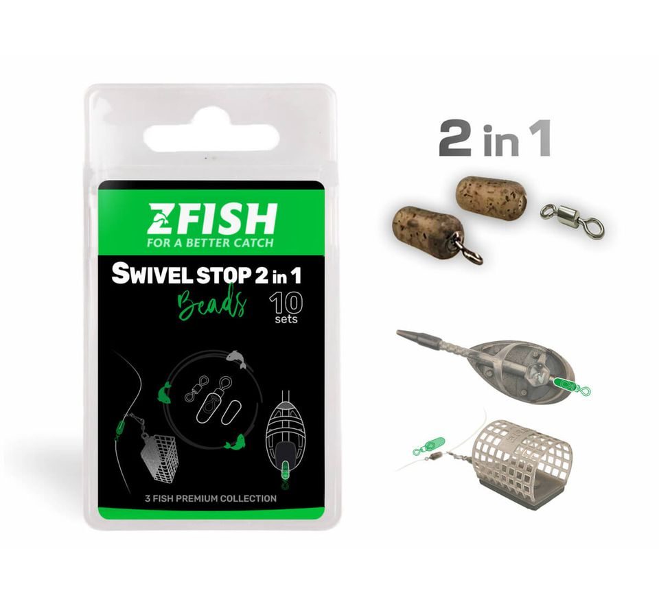 Zfish Konektor Swivel Stop Beads 2in1