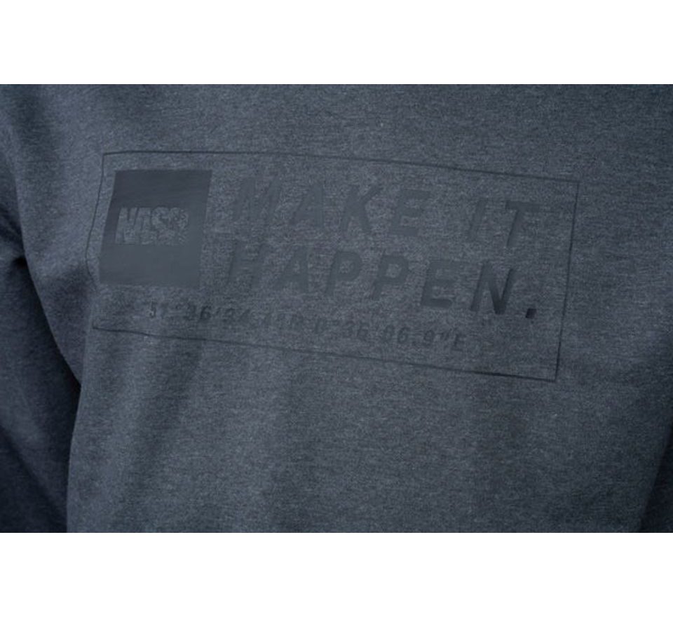 Nash Mikina Make It Happen Coordinates Hoody Grey Marl