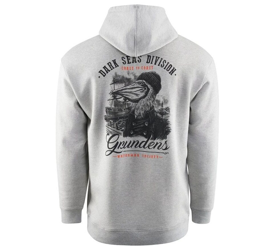 Grundéns Mikina Dark Seas X Grundens Portsmith Hoodie Athletic Heather