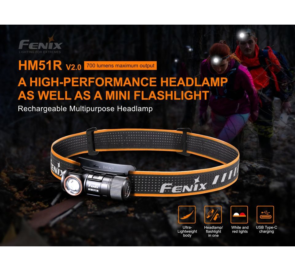 Fenix Nabíjecí čelovka HM51R Ruby V2.0