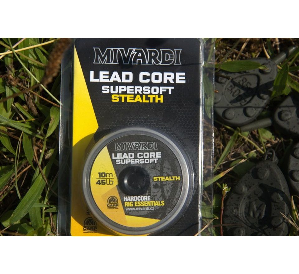Mivardi Šnúrka Lead core SuperSoft - Stealth 45lb 10m