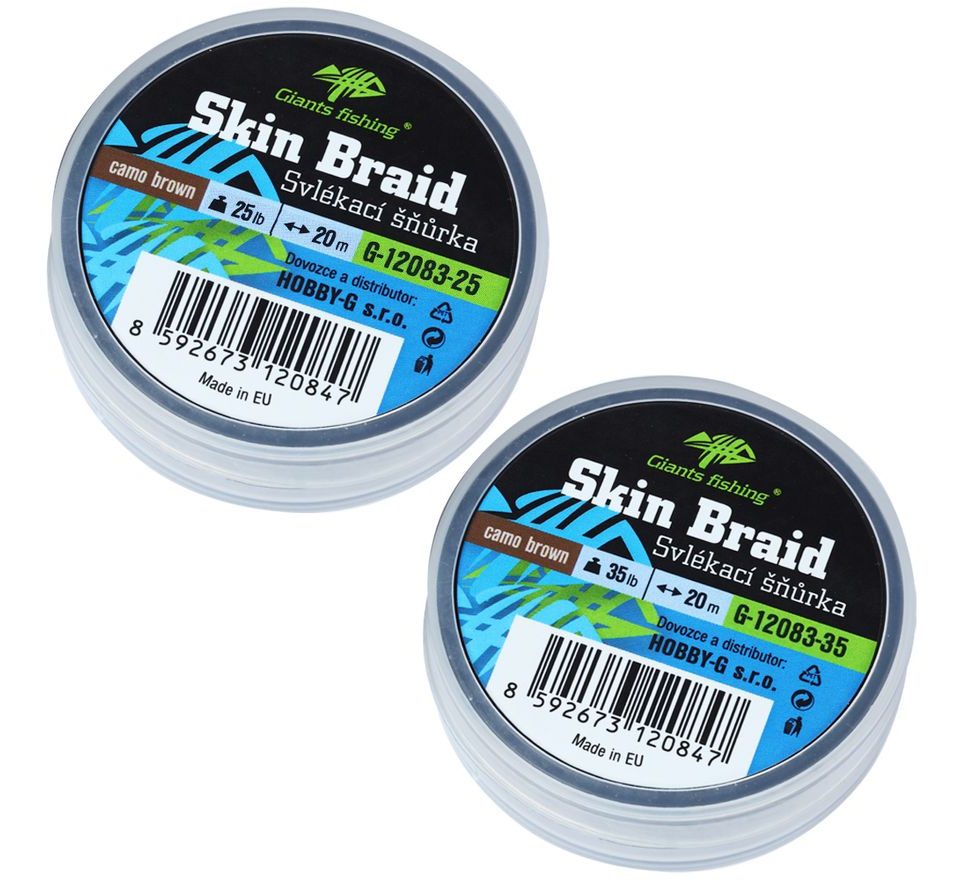 Giants fishing Svliekacia šnúra Carp Line Skin Braid Camo brown 20m