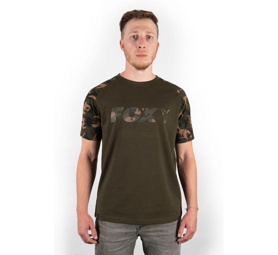 Fox Triko Camo/Khaki Chest Print T-Shirt