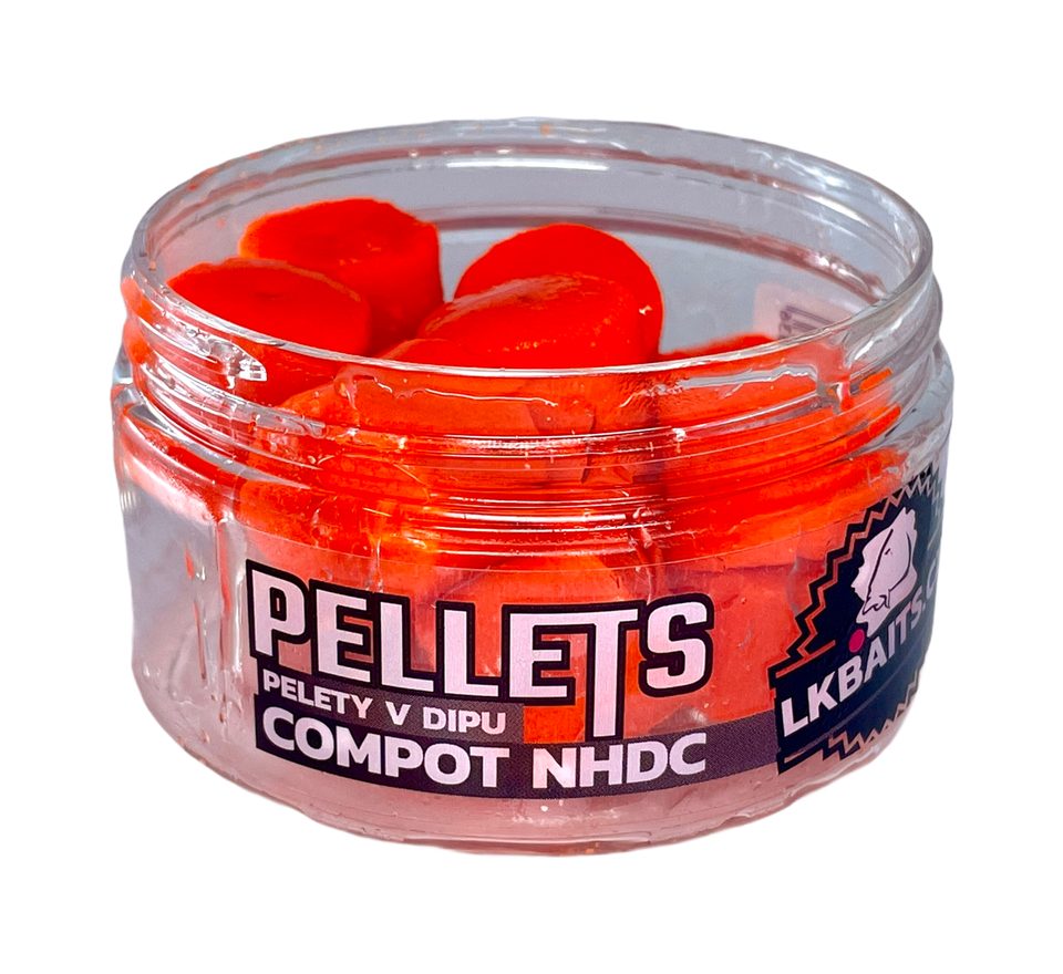 LK Baits Pelety v dipu Compot NHDC 60g