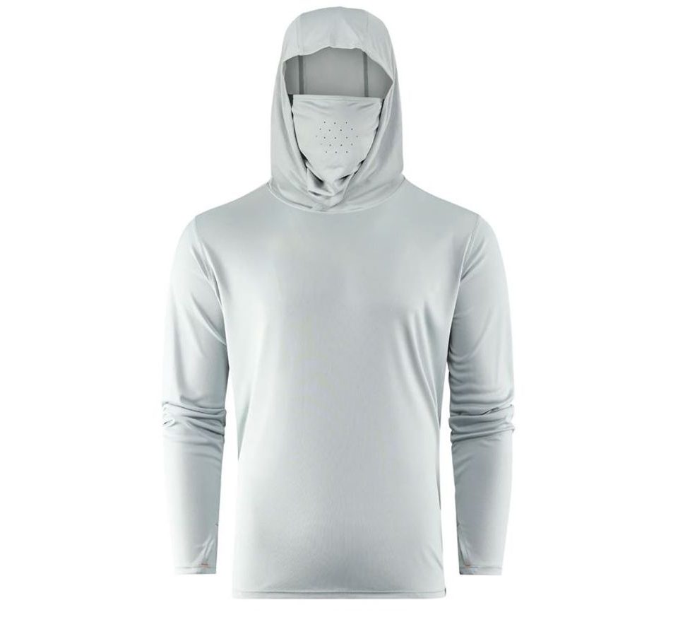 Grundéns UV Tričko Tough Sun Masked Hoodie Iceberg