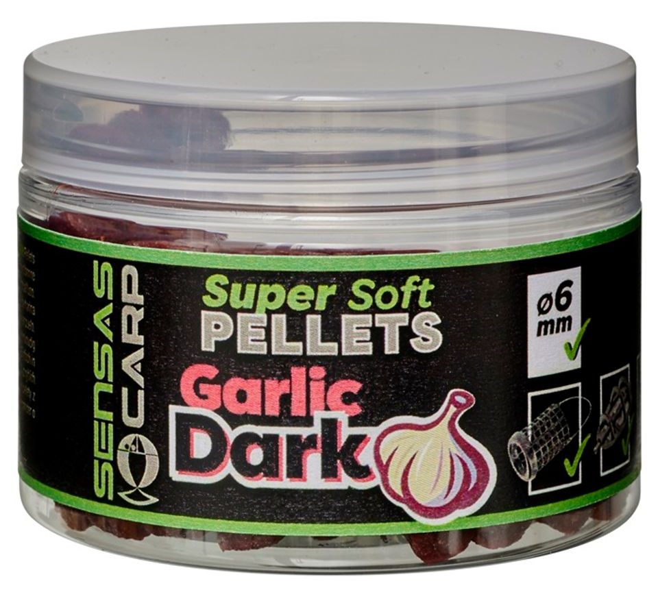 Sensas Pelety Super Soft Garlic Dark 60g