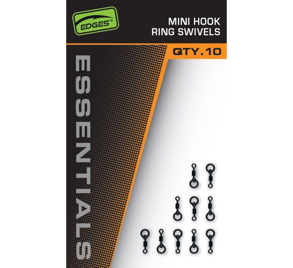Fox Obratlíky Edges Essentials Mini Hook Ring Swivels 10ks
