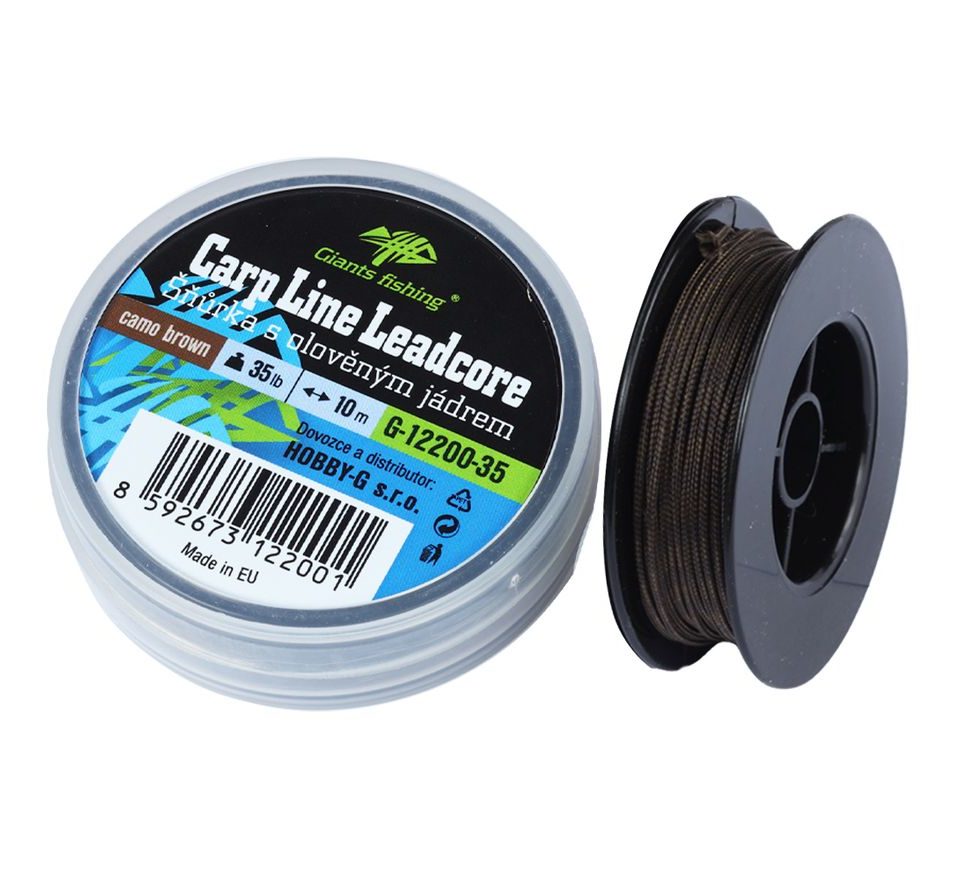Giants fishing Olověná šňůra Carp Line Leadcore Camo brown 10m