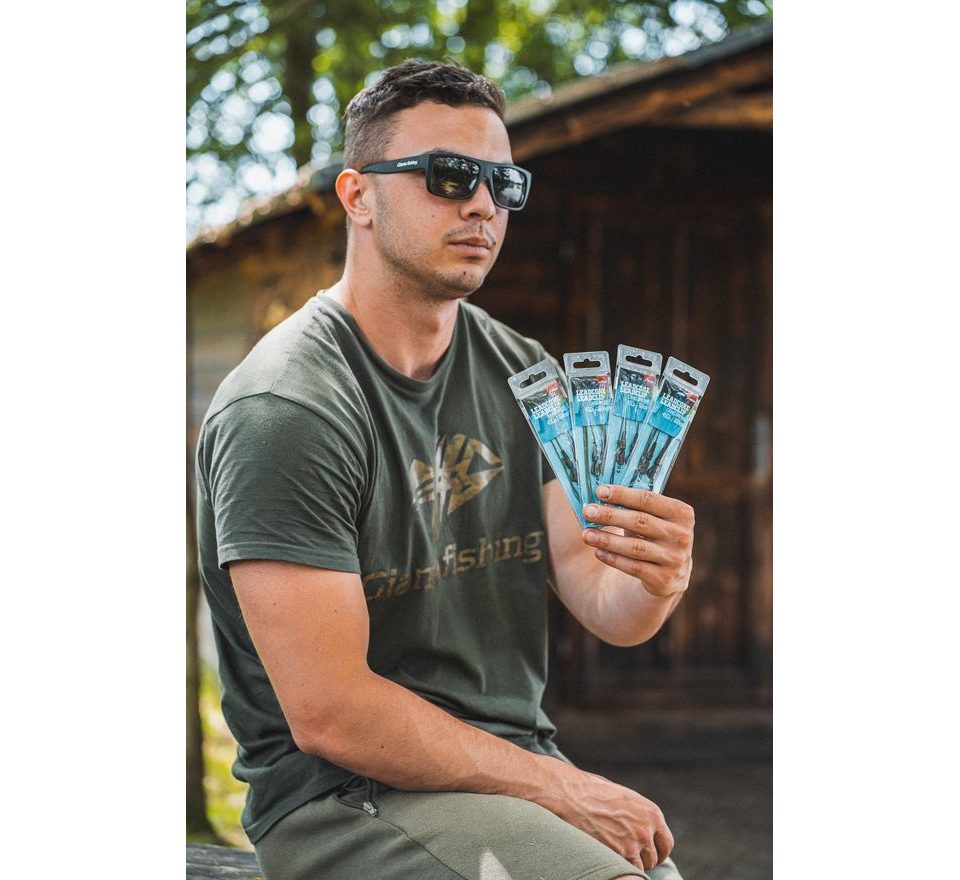 Giants fishing Montáž s olověnou šňůrkou Leadcore 45Lb Leadclip (2ks) 60cm