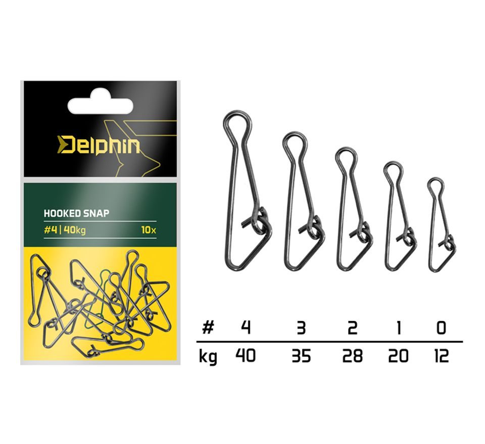 Delphin Karabínka Hooked snap 10ks