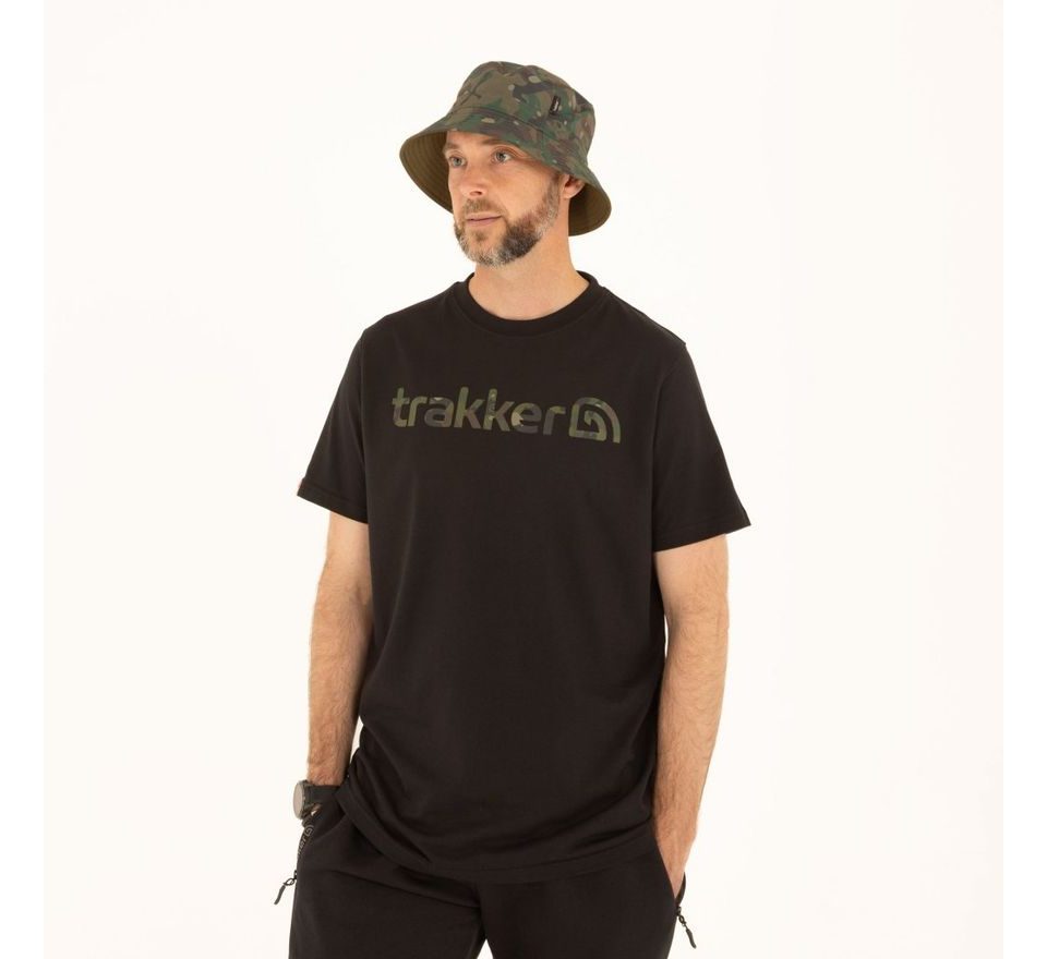 Trakker Tričko CR Logo T-shirt Black Camo