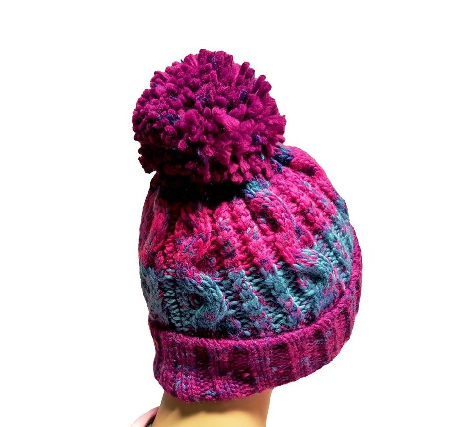 R-Spekt Kulich MAXI PomPom beanie modrovínový