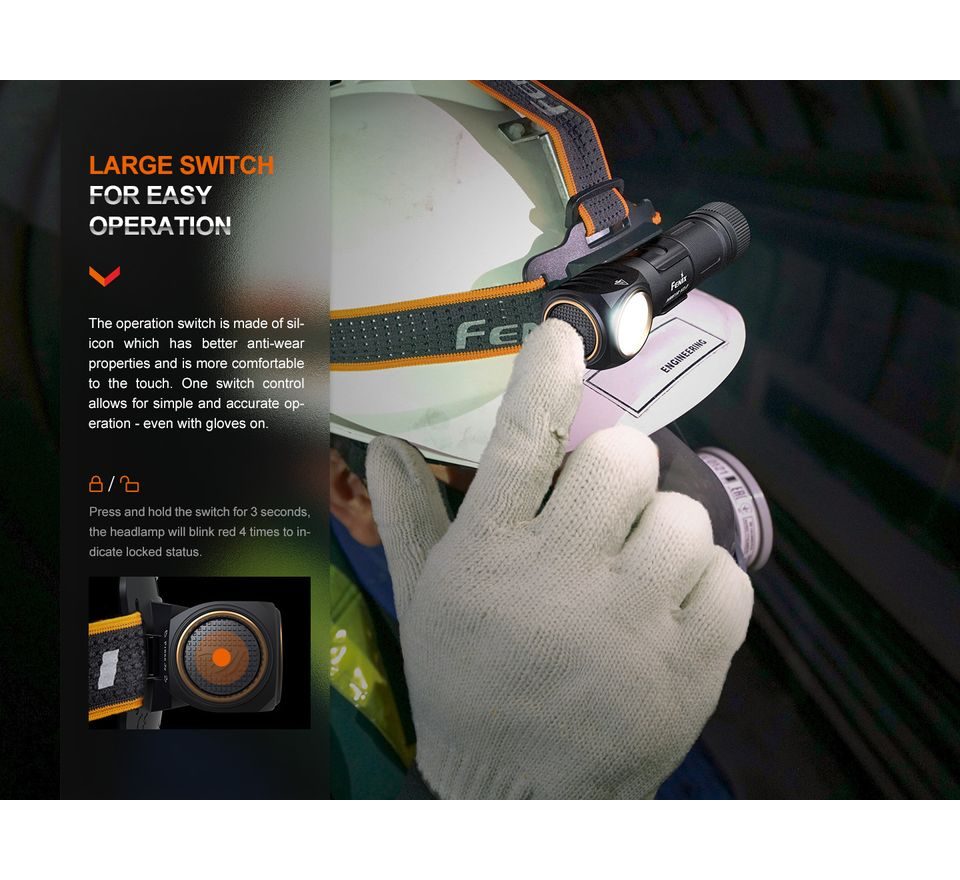 Fenix Nabíjecí čelovka HM61R Amber V2.0