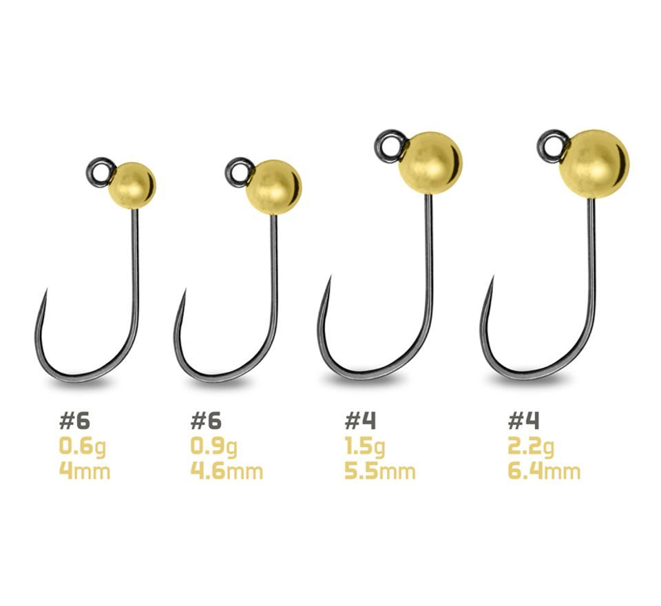 Delphin Jigové hlavičky Wolframové T-Area BL Zlaté 5ks