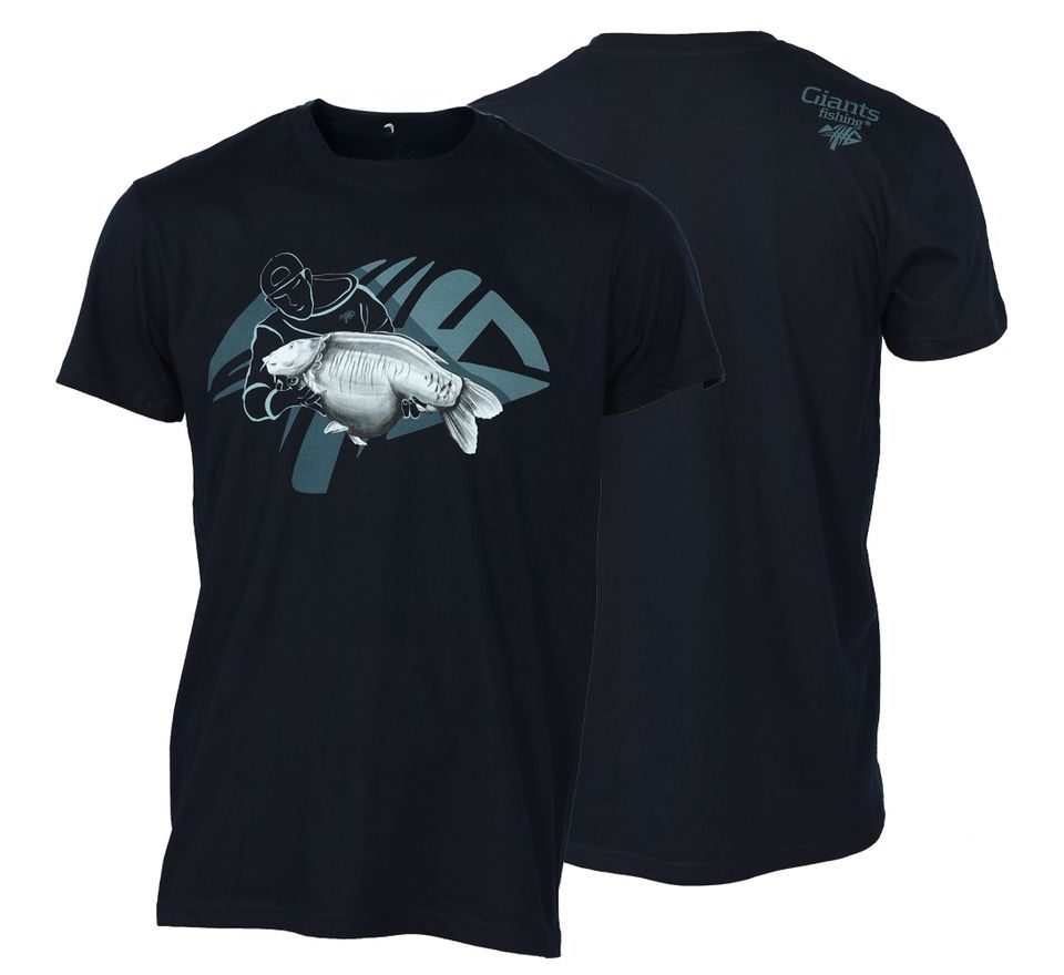 Giants fishing Tričko pánske modré Rybár s kaprom