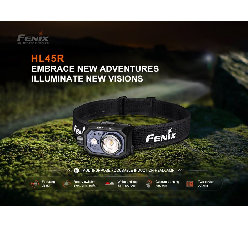 Fenix Nabíjecí zaostřovací čelovka HL45R