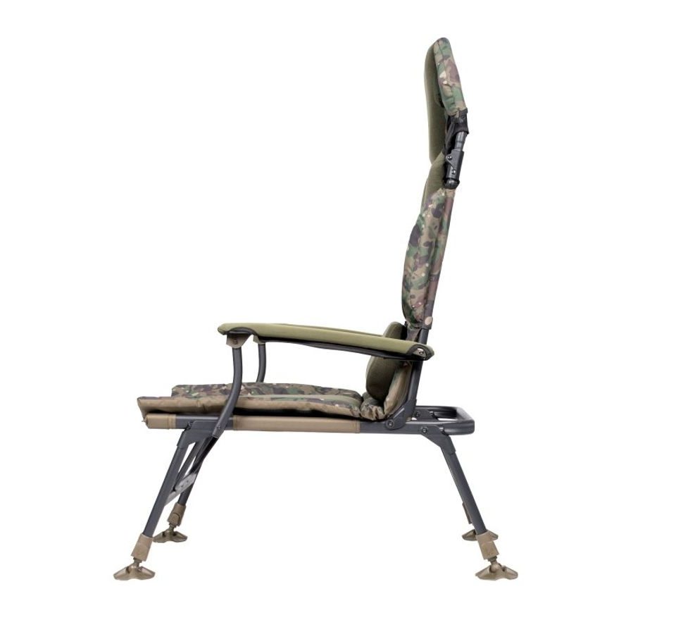 Trakker Křeslo komfortní s područkami Levelite Camo Longback Chair