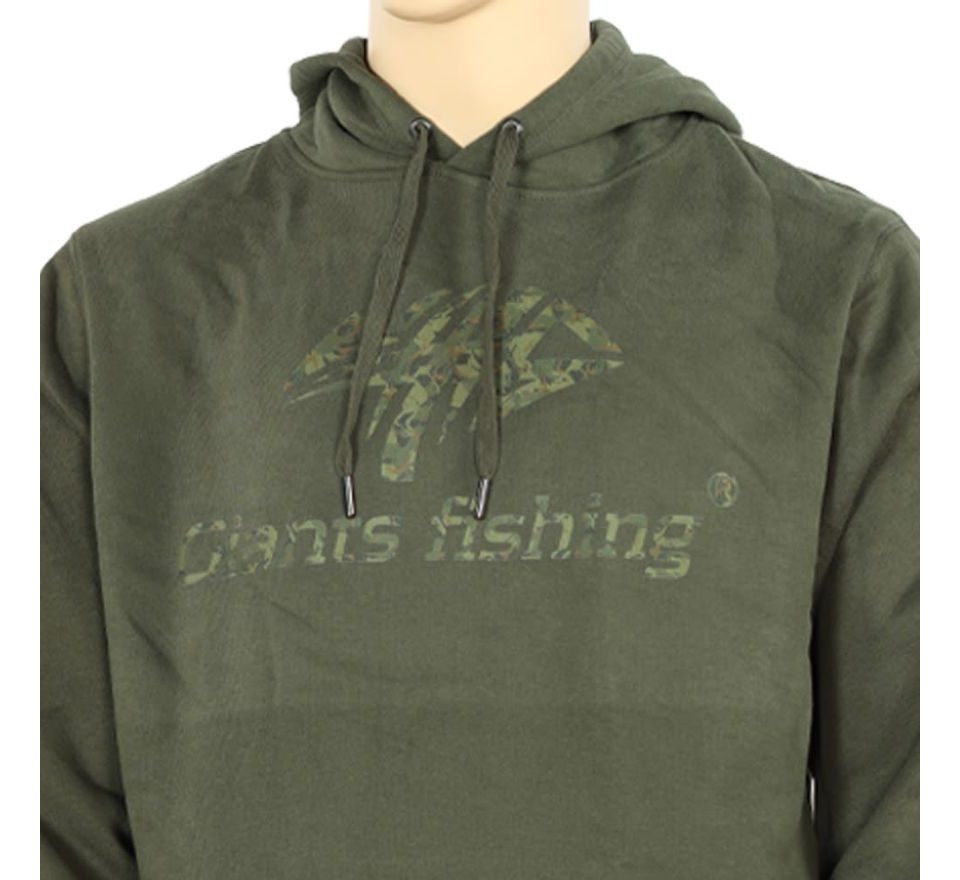 Giants Fishing Mikina s kapucí zelená Camo Logo