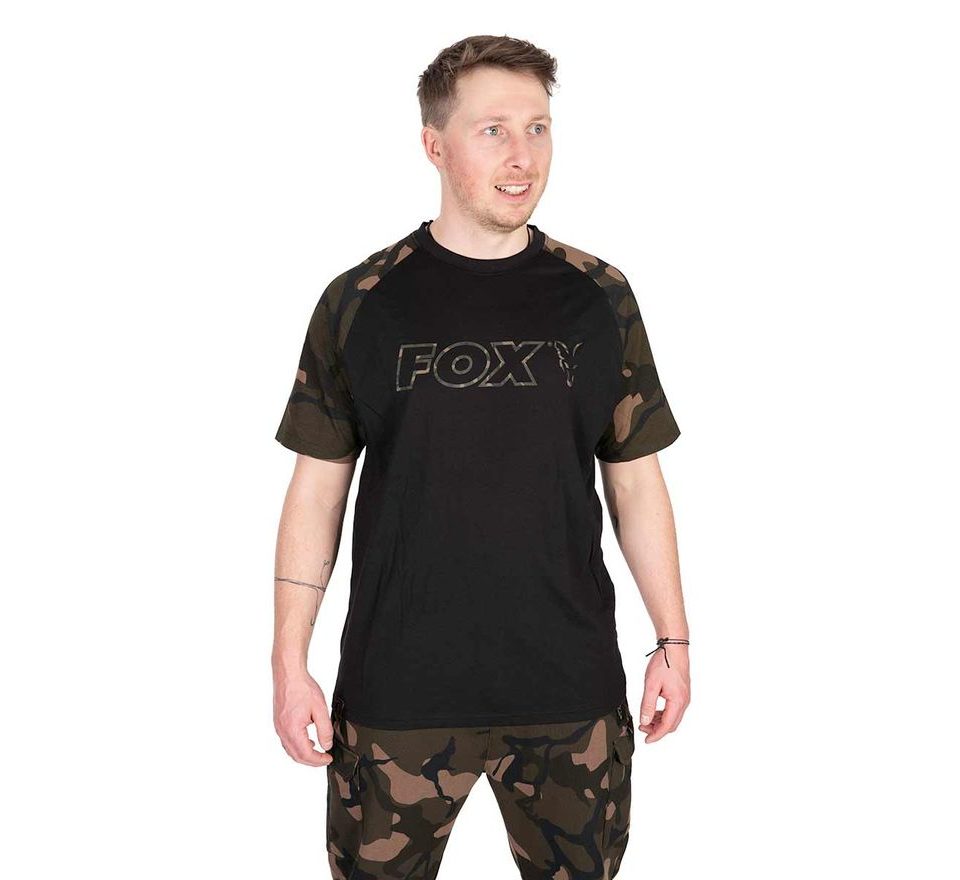 Fox Triko Black / Camo Outline T-Shirt