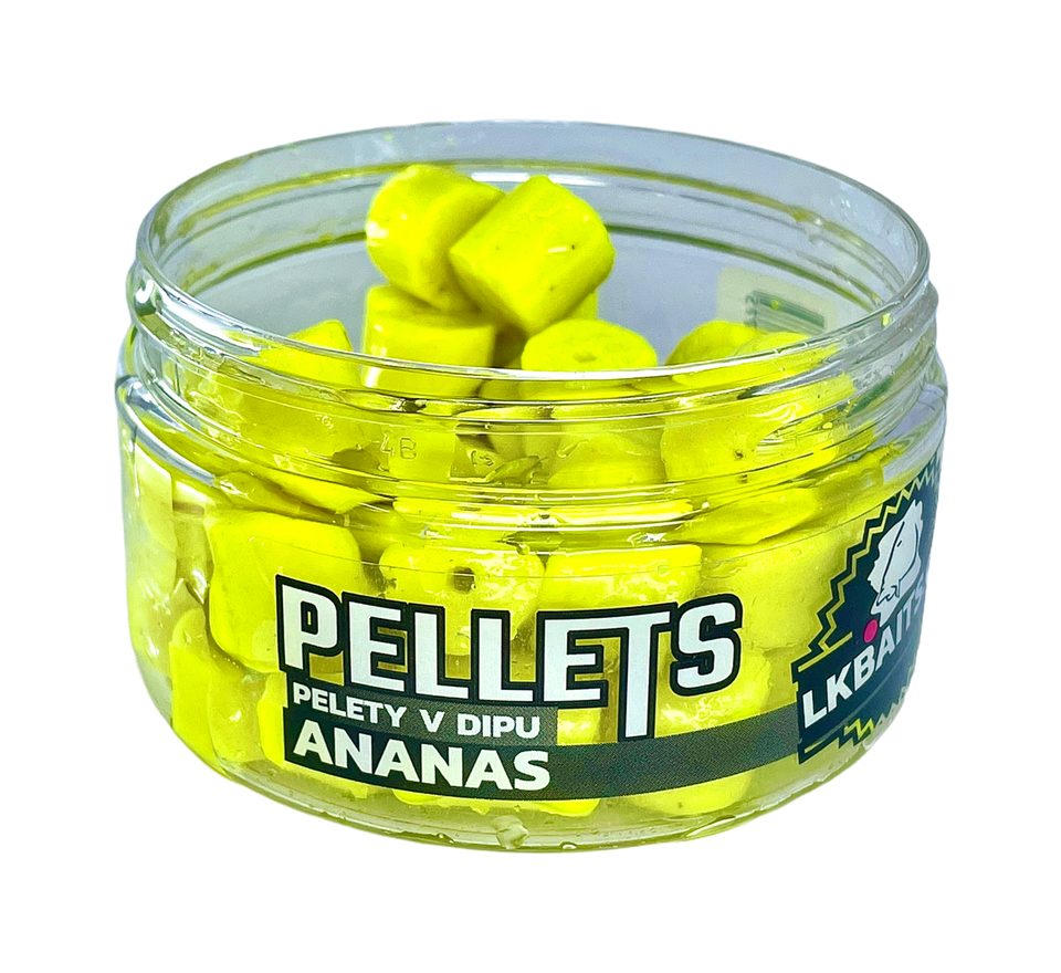 LK Baits Pelety v dipu Ananas 60g