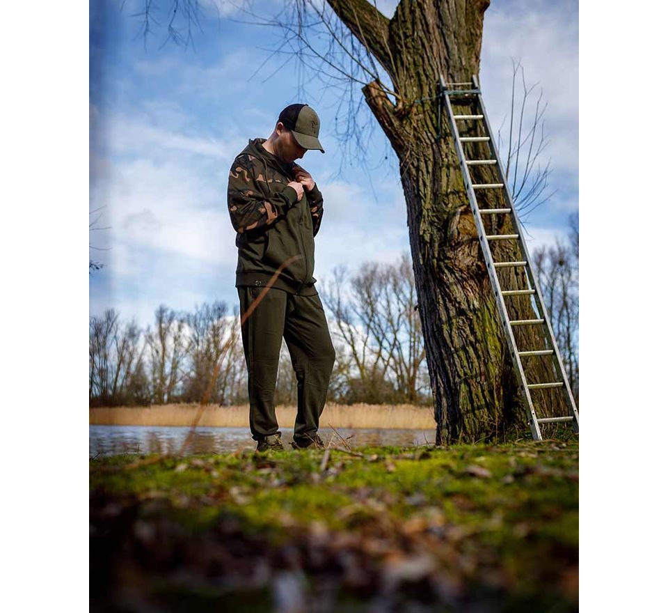 Fox Mikina LW Khaki / Camo Split Zip Hoody