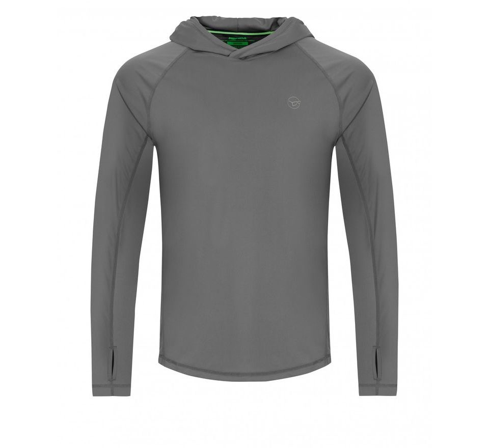 Korda UV triko UPF Hooded Top Charcoal
