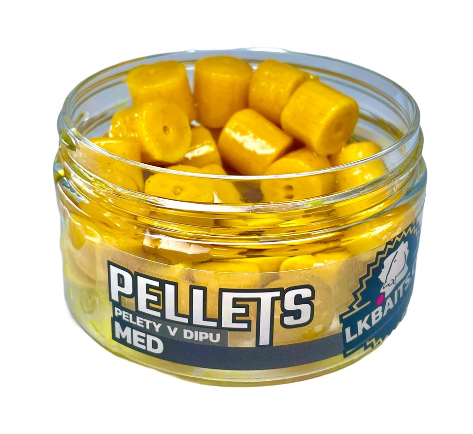 LK Baits Pop-up Pelety v dipu Med 40g