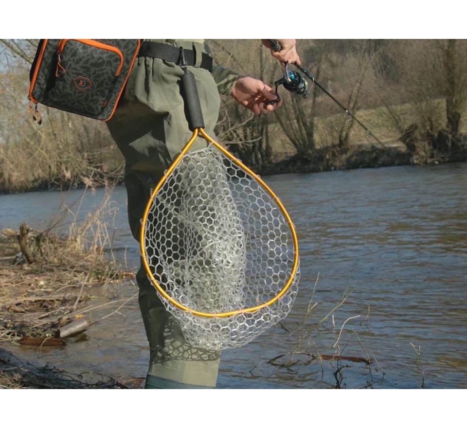 Delphin Podběrák SoftLUX měkká síť 45x40cm