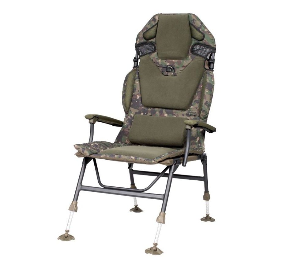 Trakker Křeslo komfortní s područkami Levelite Camo Longback Chair