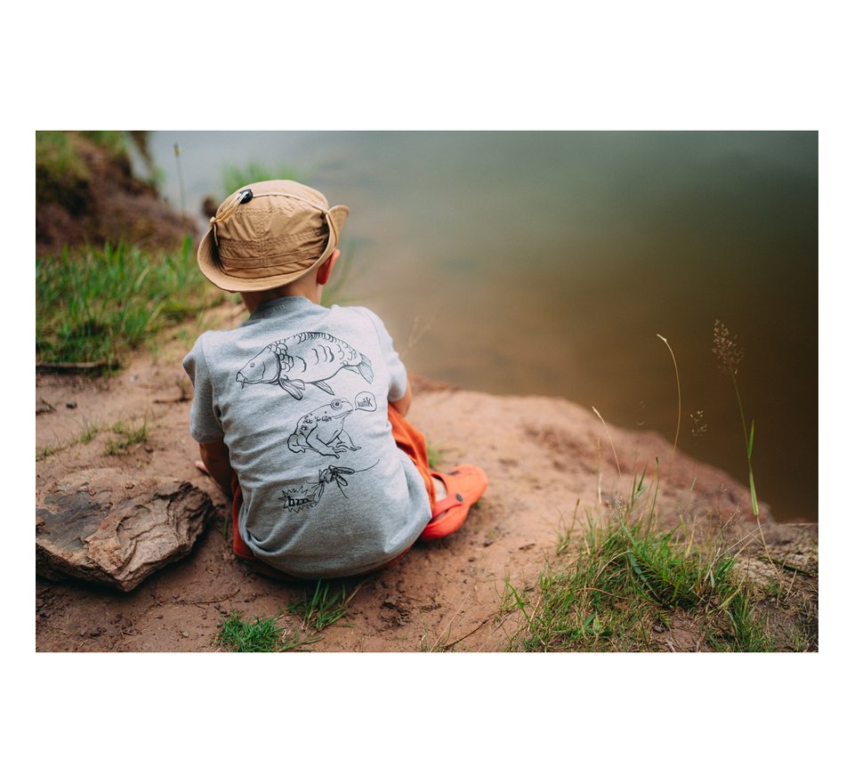 Giants fishing Tričko dětské šedé Kapřík