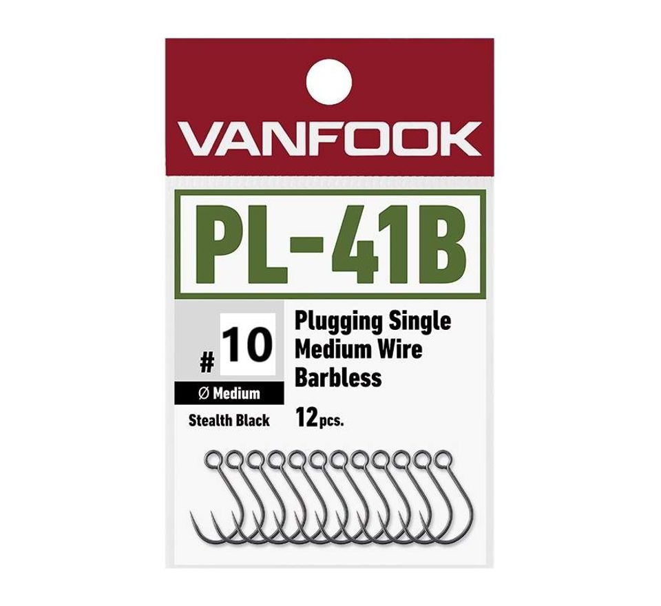Vanfook Háčky na Woblery PL-41B Plugging Single Medium Heavy Wire Barbless 12ks