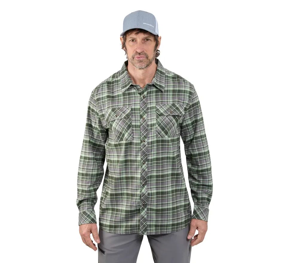 Grundéns Košile Dungeness Seawool Flannel Shirt Grass