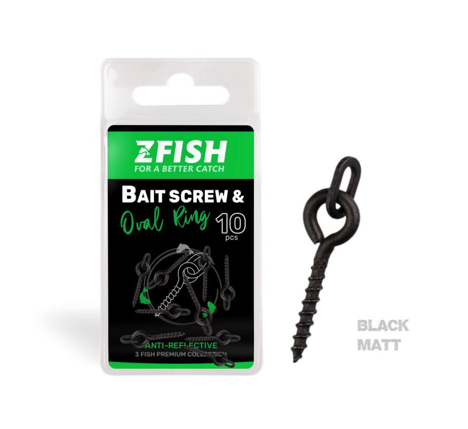 Zfish Vrtáček s Kroužkem Bait Screw & Oval Ring 10ks