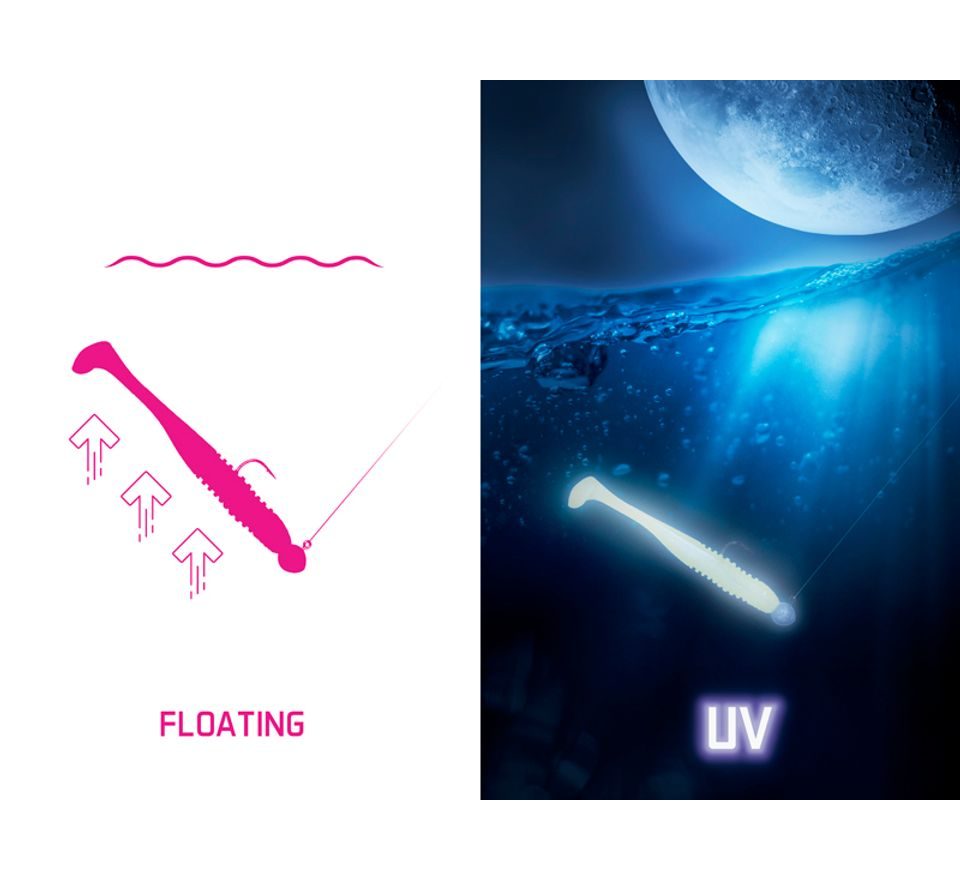 Delphin Umělá nástraha Zandera FlexiFloat UVs 12cm 6x 5ks