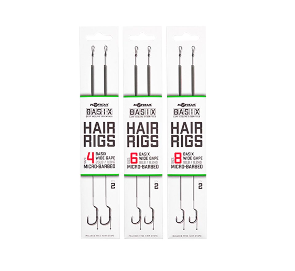 Korda Návazec Basix Hair Rigs Wide Gape 2ks