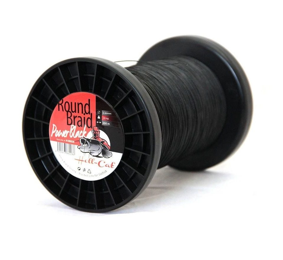 Hell-Cat Splétaná šňůra Round Braid Power Black 1m