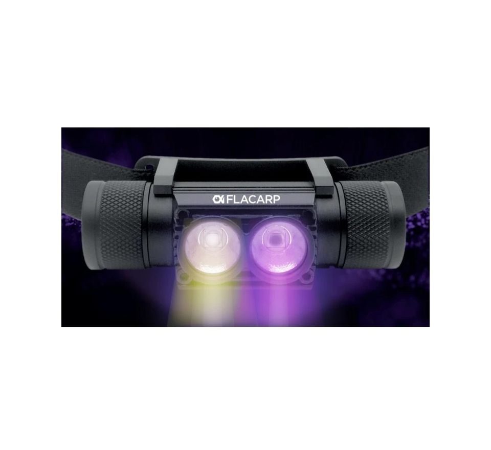 Flacarp Vodotěsná nabíjecí čelovka HL3UV bílá + UV LED