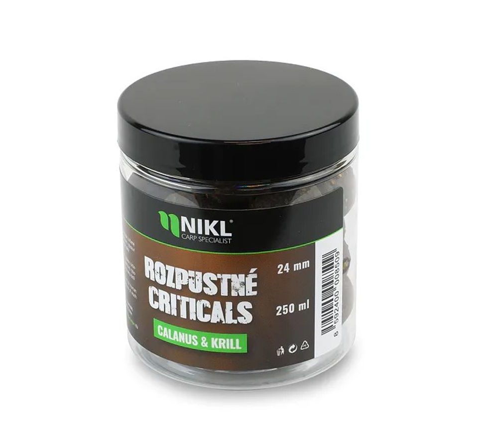 Nikl Rozpustné Criticals boilie Calanus & Krill 250ml