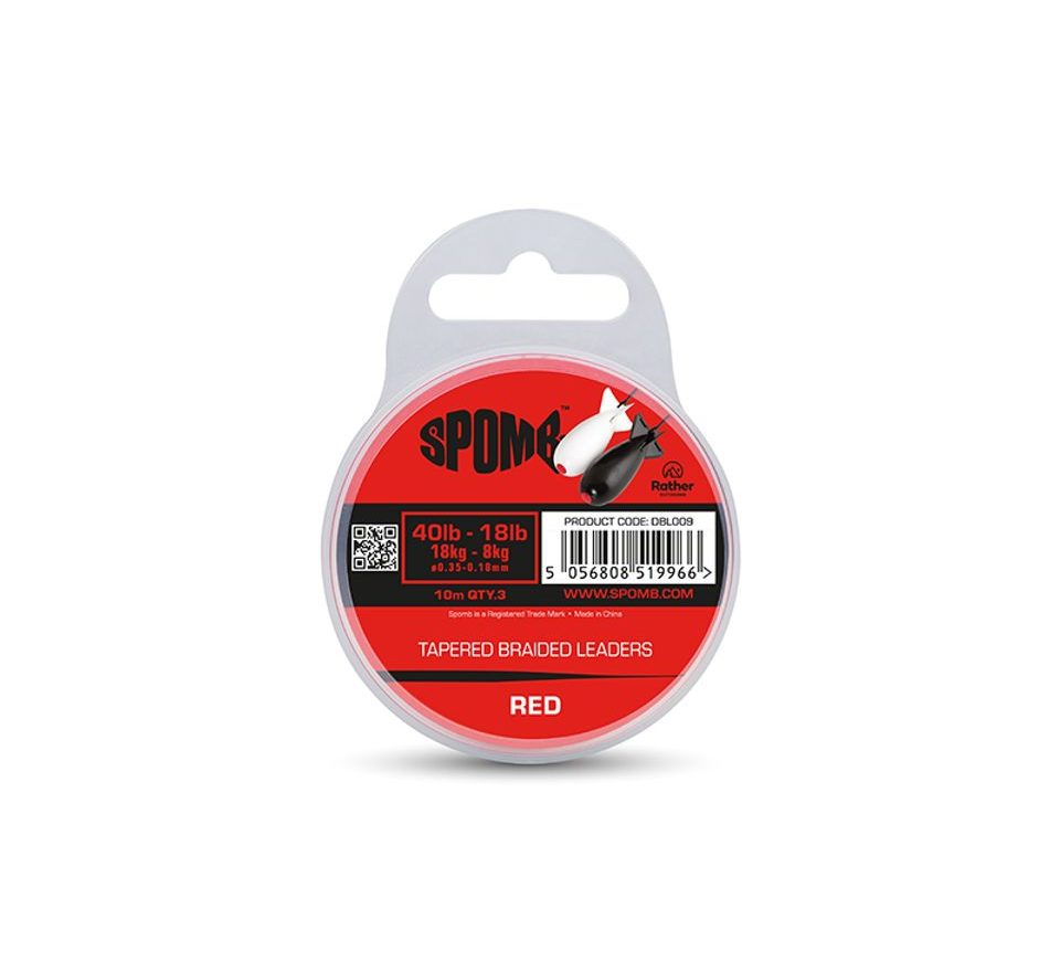 Spomb Šoková šňůra Tapered Braided Leaders 40-18lb