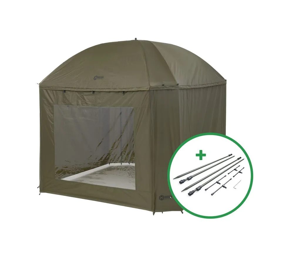 Mivardi Deštník Session Umbrella XL + Sada Stabilizačních tyčí Hardcore Session