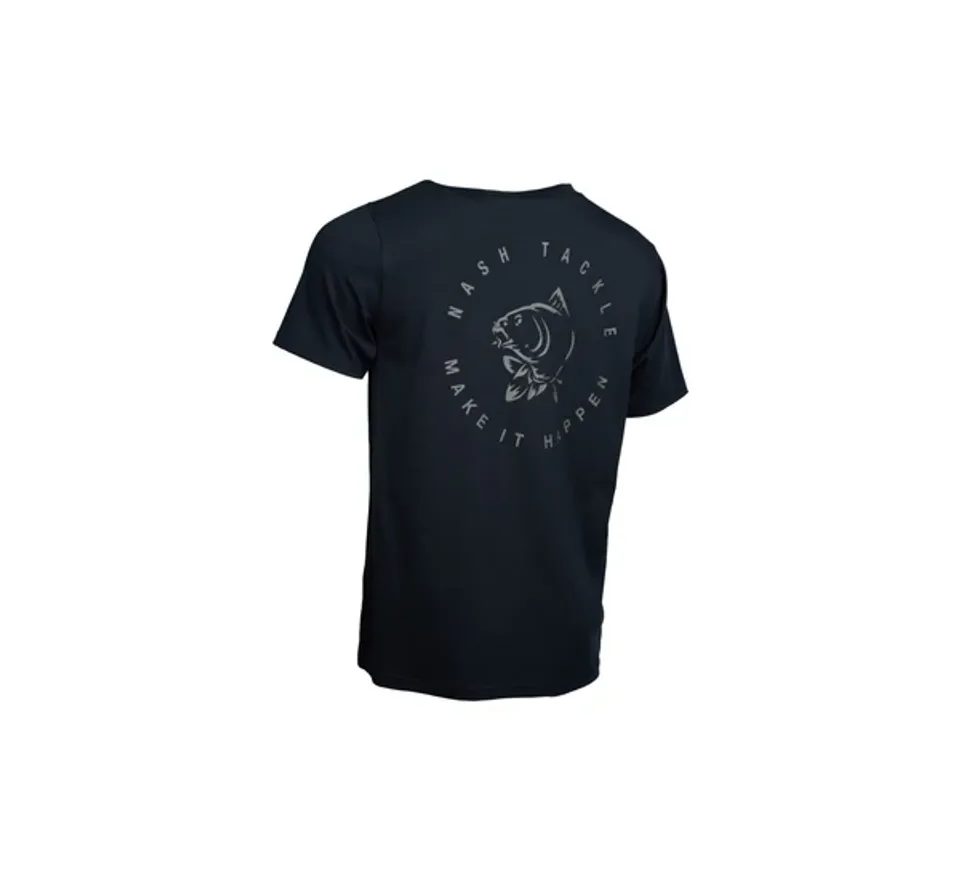 Nash Tričko Make It Happen Carp Logo T Shirt Čierne