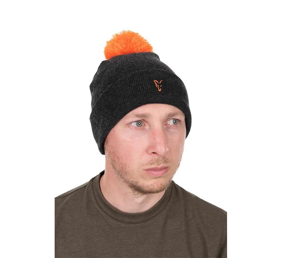 Fox Zimní čepice Collection Bobble Hat Black/Orange