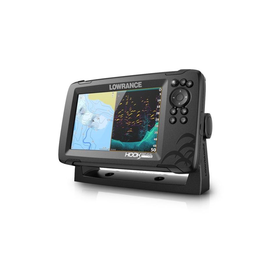 Lowrance Echolot Hook Reveal 7 se Sondou HDI 50/200khz + baterie + nabíječka ZDARMA