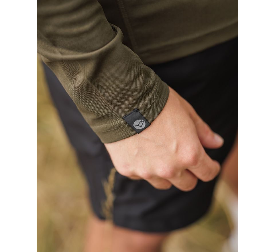 Korda Tričko Kool UPF Zip Jersey Tmavo Olivové