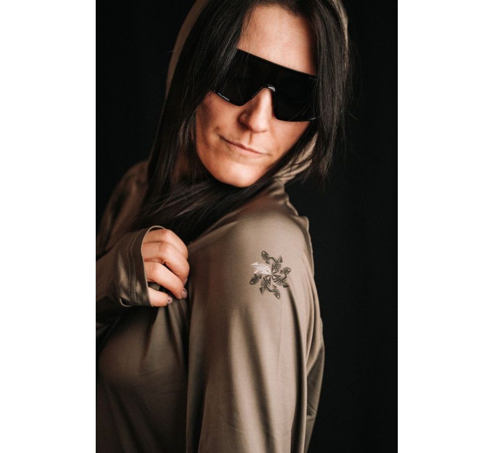 Giants fishing Funkčné tričko s dlhým rukávom UV50+ Hoodie Olive Green