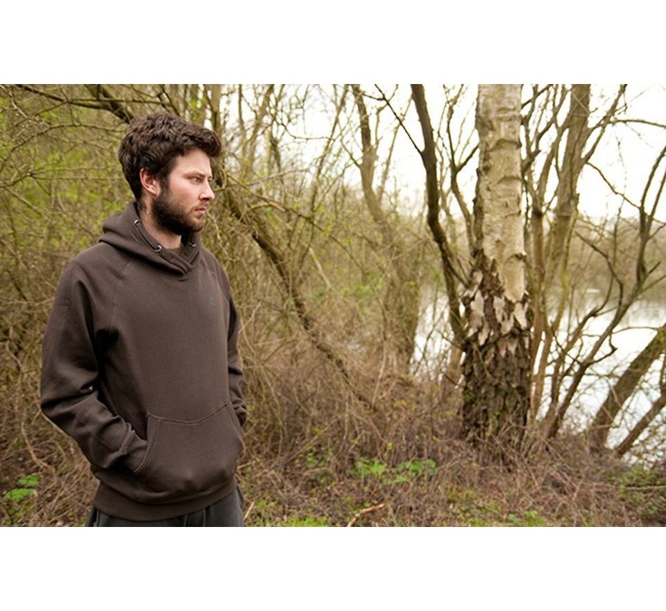 Korda Mikina Team Korda Hoodie Tmavo Olivová