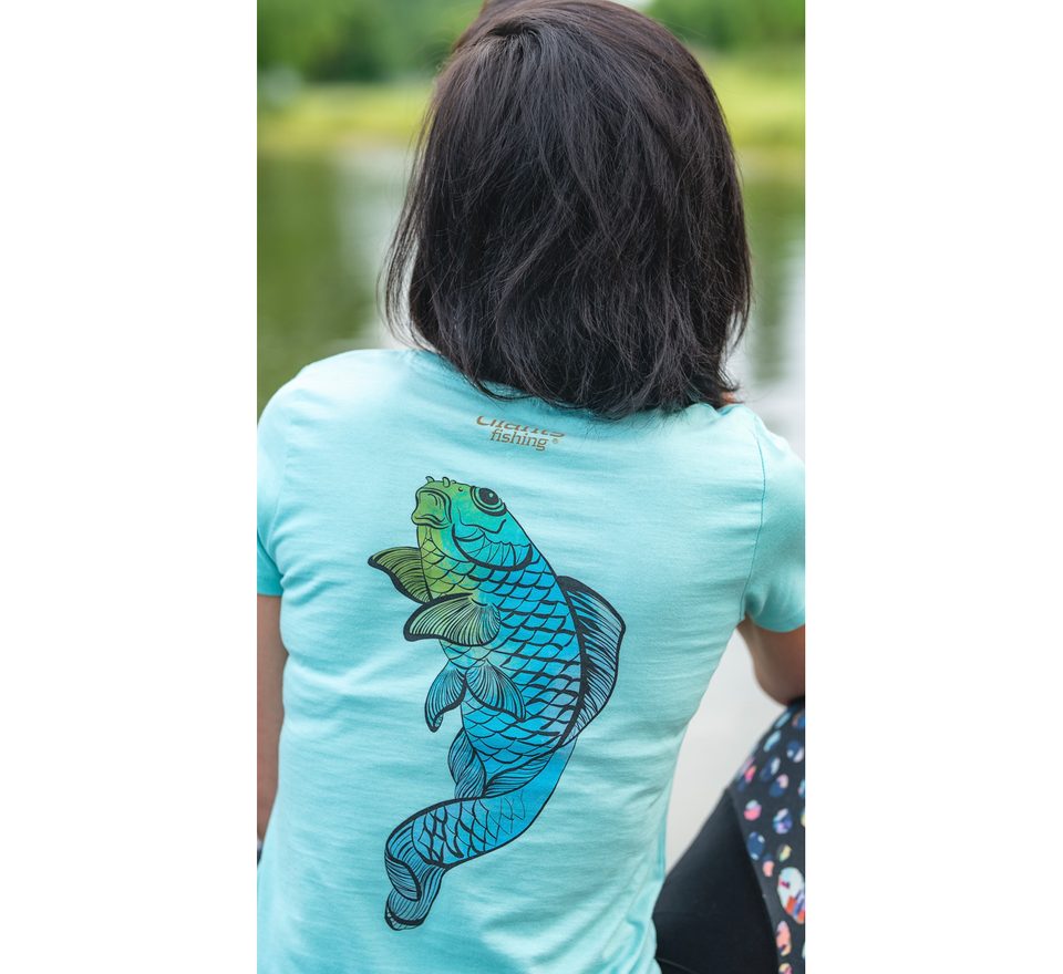 Giants fishing Dámské tričko zelené Koi kapr