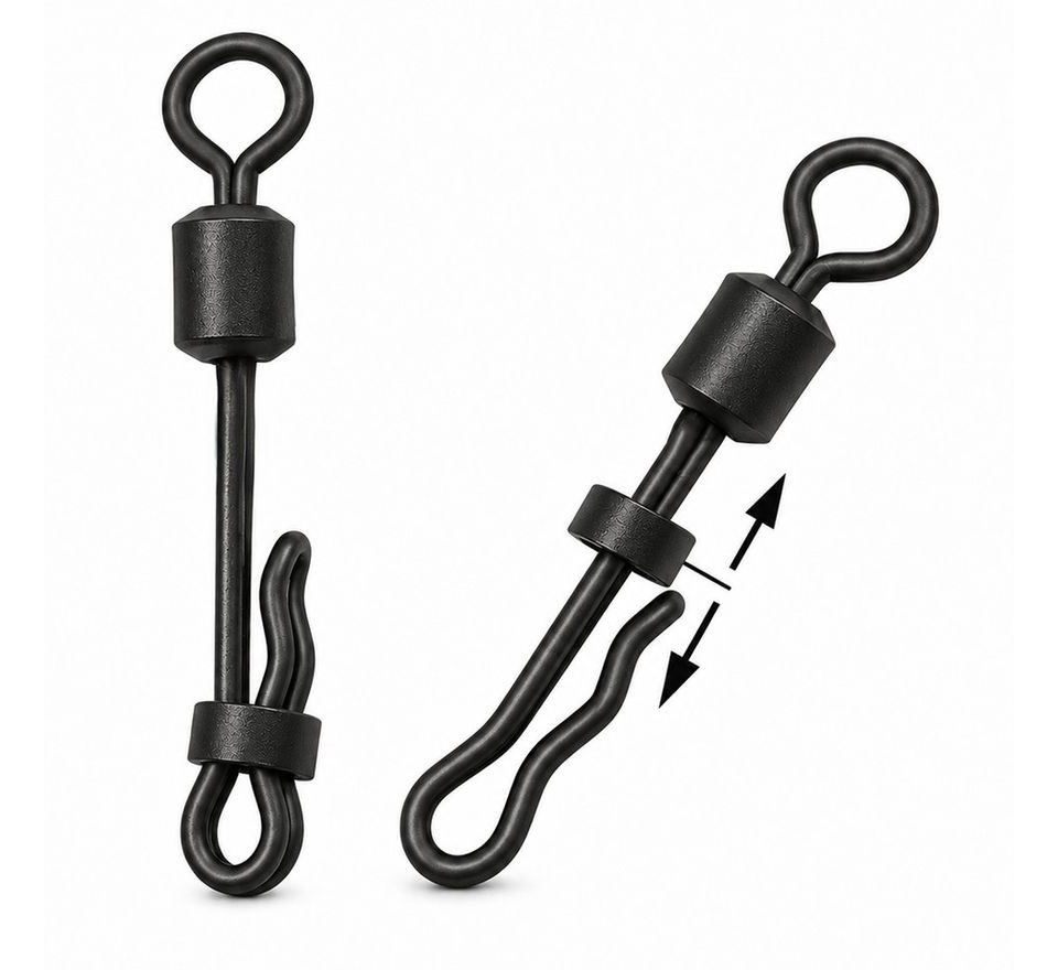 Giants fishing Rychlovýměnný obratlík s klipem Clam Lock Quick Change Swivel vel.8/30kg